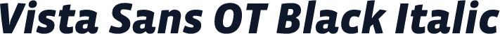 Vista Sans OT Black Italic