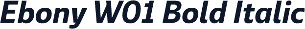 Ebony W01 Bold Italic