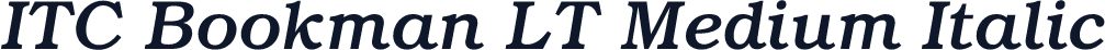 ITC Bookman LT Medium Italic