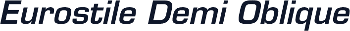 Eurostile Demi Oblique