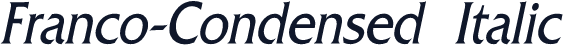 Franco-Condensed Italic