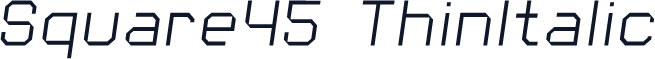 Square45 ThinItalic
