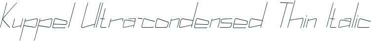 Kuppel Ultra-condensed Thin Italic