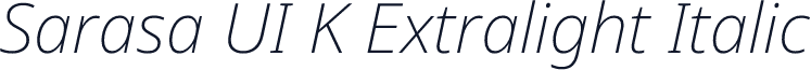Sarasa UI K Extralight Italic
