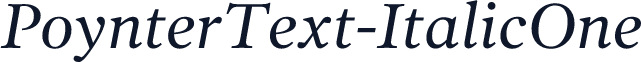 PoynterText-ItalicOne