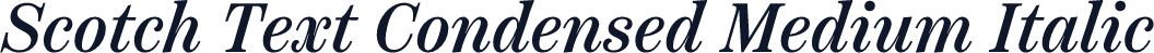 Scotch Text Condensed Medium Italic