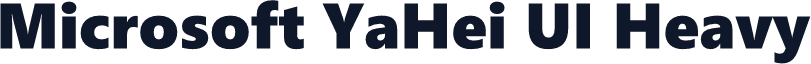 Microsoft YaHei UI Heavy