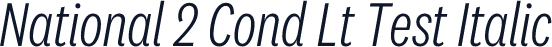 National 2 Cond Lt Test Italic