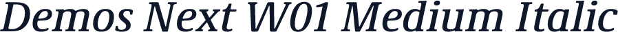 Demos Next W01 Medium Italic