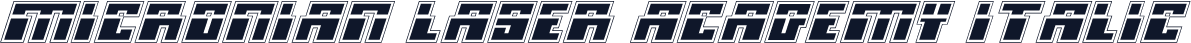Micronian Laser Academy Italic