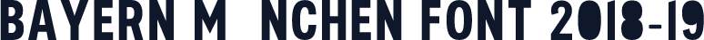 Bayern München Font 2018-19
