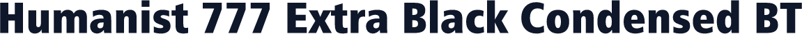 Humanist 777 Extra Black Condensed BT