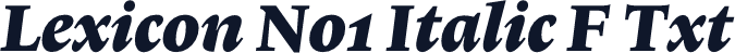 Lexicon No1 Italic F Txt