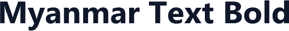 Myanmar Text Bold