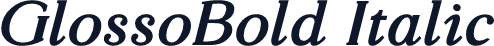 GlossoBold Italic