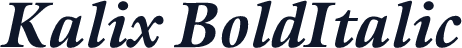 Kalix BoldItalic