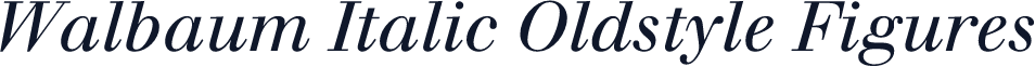 Walbaum Italic Oldstyle Figures