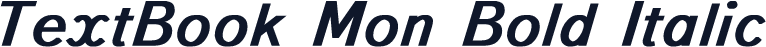 TextBook Mon Bold Italic