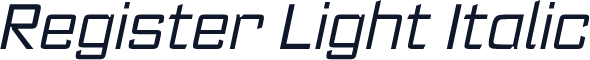 Register Light Italic