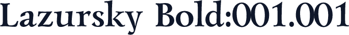Lazursky Bold:001.001