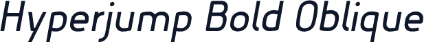 Hyperjump Bold Oblique
