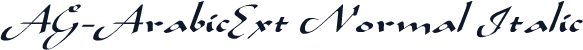AG-ArabicExt Normal Italic