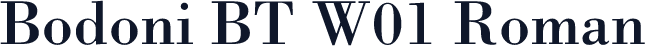 Bodoni BT W01 Roman
