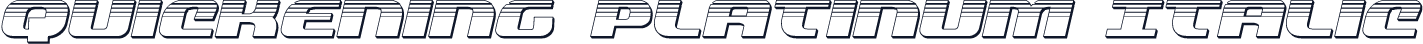 Quickening Platinum Italic