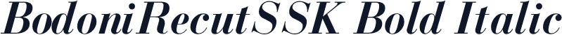 BodoniRecutSSK Bold Italic