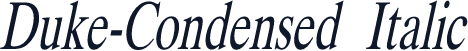 Duke-Condensed Italic