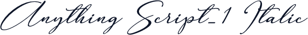 Anything Script_1 Italic