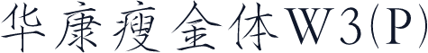 华康瘦金体W3(P)