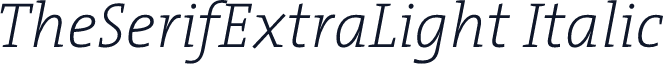 TheSerifExtraLight Italic