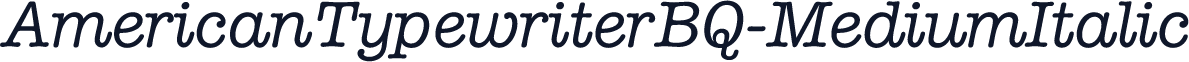 AmericanTypewriterBQ-MediumItalic