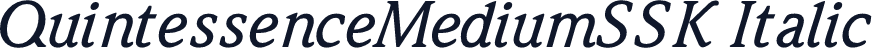 QuintessenceMediumSSK Italic