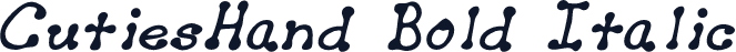 CutiesHand Bold Italic