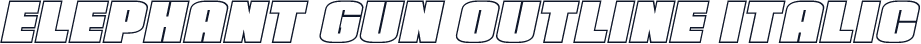 Elephant Gun Outline Italic