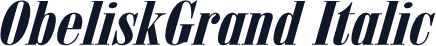 ObeliskGrand Italic