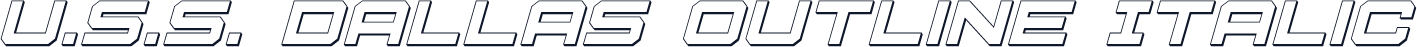 U.S.S. Dallas Outline Italic