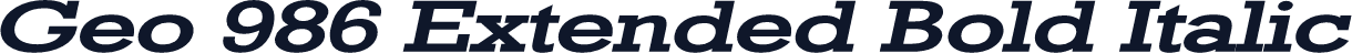 Geo 986 Extended Bold Italic