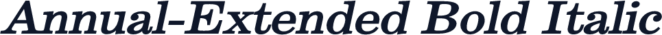 Annual-Extended Bold Italic