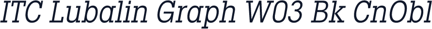 ITC Lubalin Graph W03 Bk CnObl