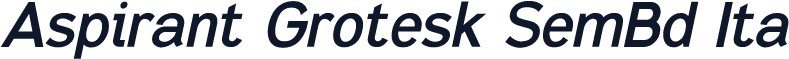 Aspirant Grotesk SemBd Ita