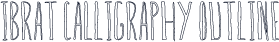 Ibrat Calligraphy Outline