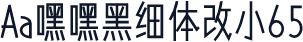 Aa嘿嘿黑细体改小65