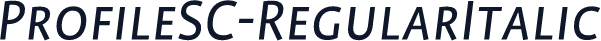 ProfileSC-RegularItalic