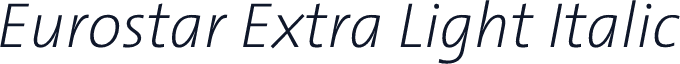 Eurostar Extra Light Italic