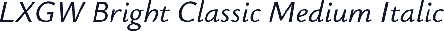 LXGW Bright Classic Medium Italic