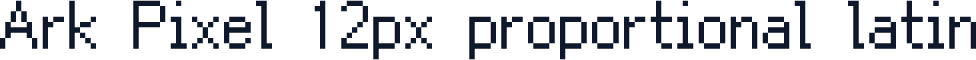 Ark Pixel 12px proportional latin