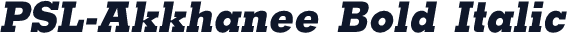 PSL-Akkhanee Bold Italic